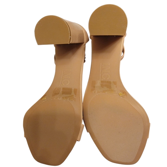 INC International Concepts Tan Block Heel Heels - Picture 3 of 3